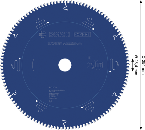BoschEXPERT 铝制圆锯片 254mm T120。